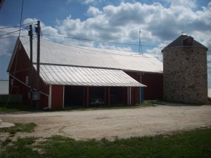 Our renovated 160-year-old barn and nineteenth-century silo