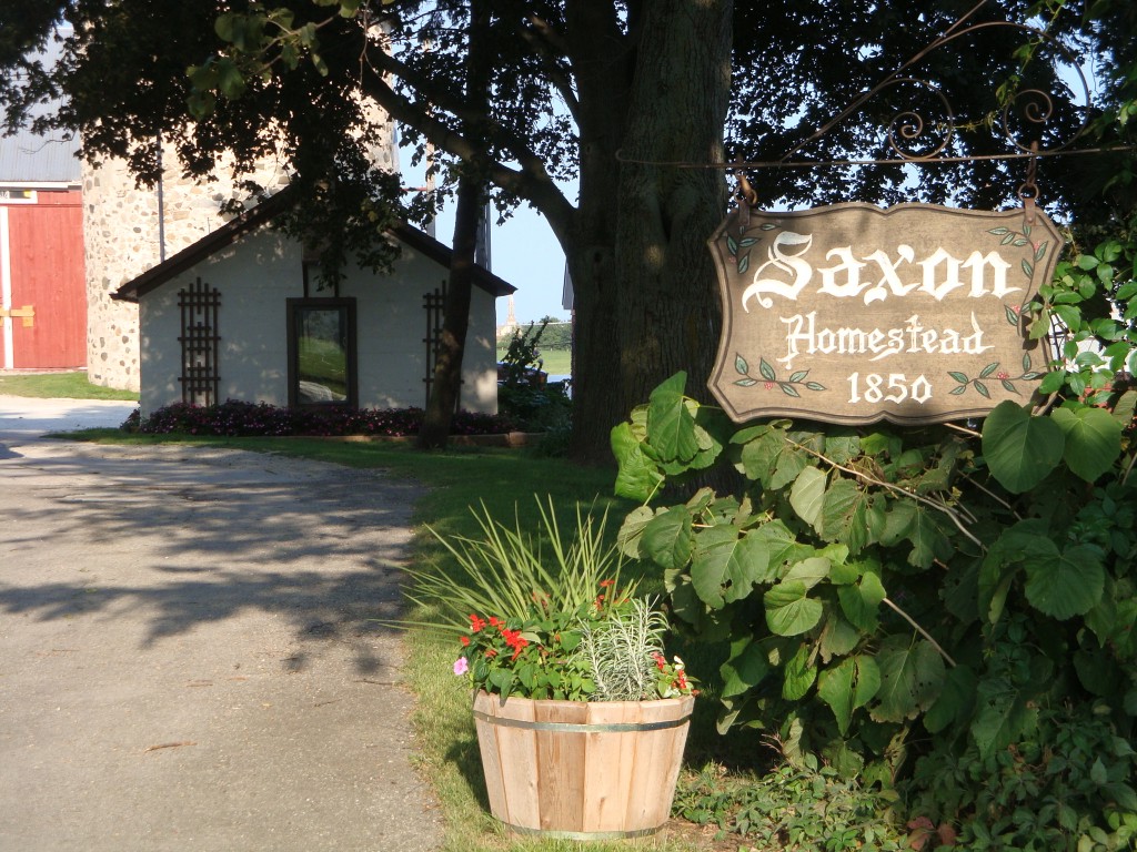 Saxon Homestead Farm welcome sign